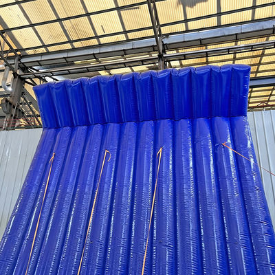 Χρήση Μπλε Φουσκωτού Τοίχου Ηχομόνωσης PVC σε Εργοτάξιο Κατασκευών Litong
