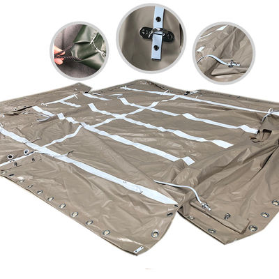 Litong China Factory Khaki Vehicle Cover Wholesale Heavy Duty Tarps Pvc Coated Tarpaulin Cover Truck Cover (Επιχειρηματική πώληση χάλκινης κάλυψης οχήματος)